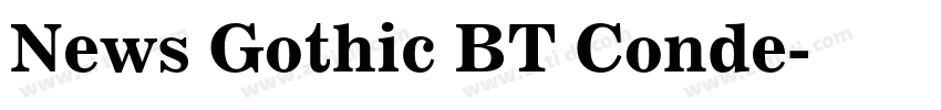 News Gothic BT Conde字体转换